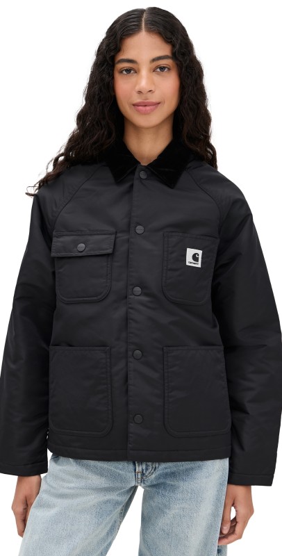 Carhartt WIP Alumni Chore Coat Black/Scarlet