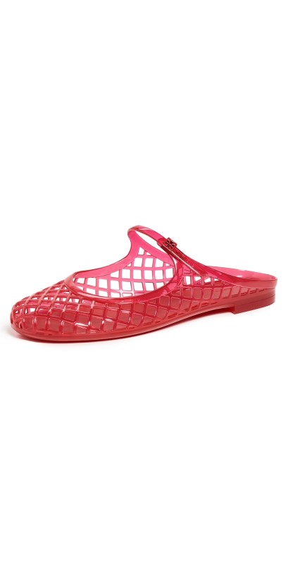 Tory Burch Mellow Mary Jane Jelly Flats Red Volcano