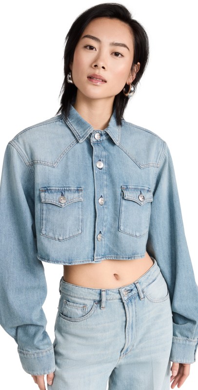 3x1 Stefy Oversized Crop Shirt Reef