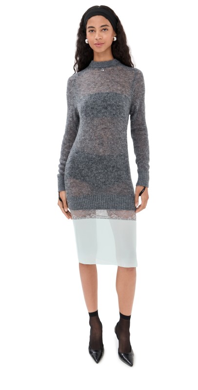 Coperni Multi Layer Pullover Dress Grey