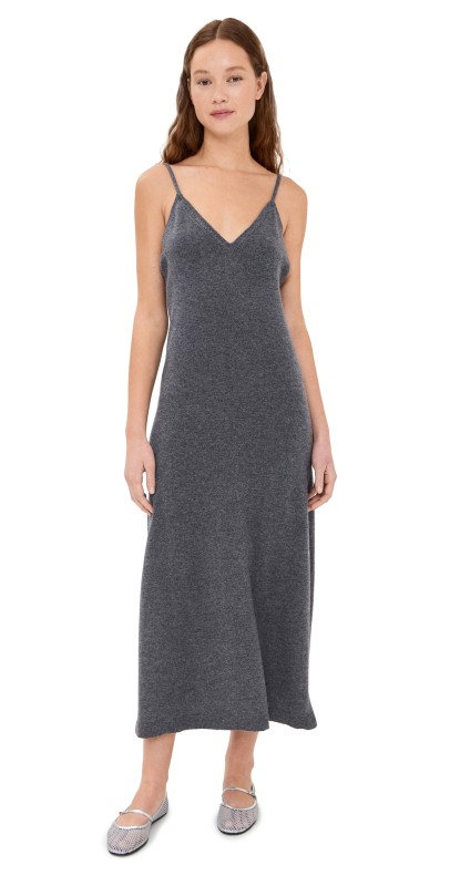 LISA YANG Marlie Cashmere Dress Graphite