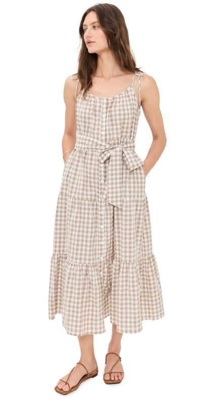 Marea Siesta Dress Dune Gingham