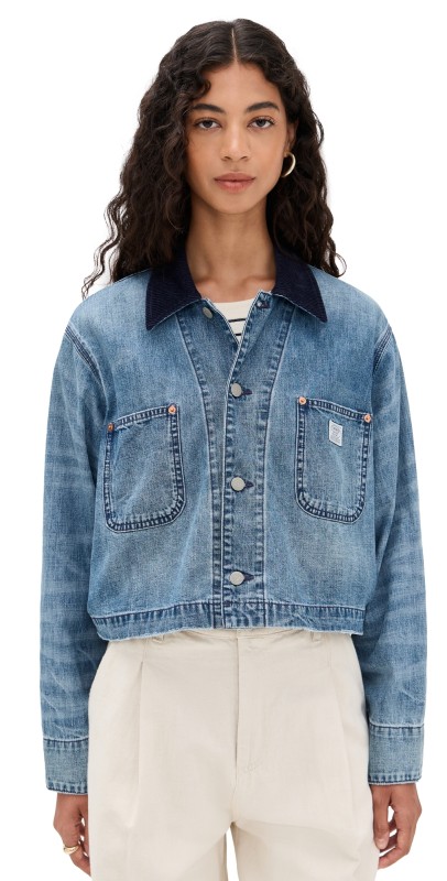 Denimist Cropped Chore Jacket Galton Indigo