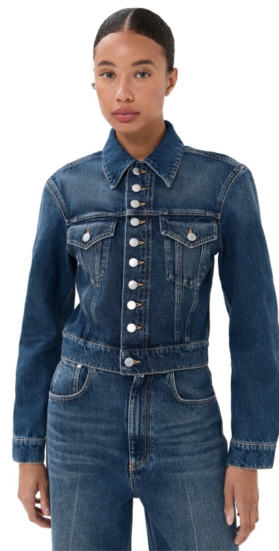 Stella McCartney Dark Blue Button Up Denim Jacket Dark Blue