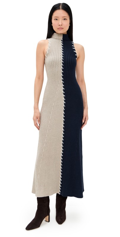 En Saison Gwendolyn Maxi Dress Natural Navy