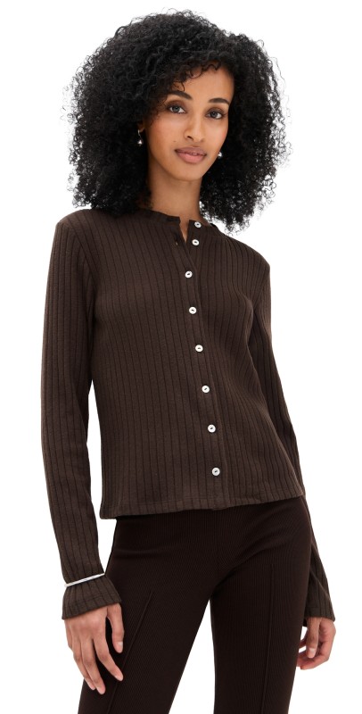 DONNI. The Sweater Rib Cardi Espresso