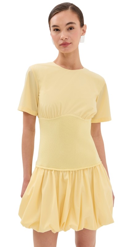 SIMKHAI Libbie Mini Dress Buttercream