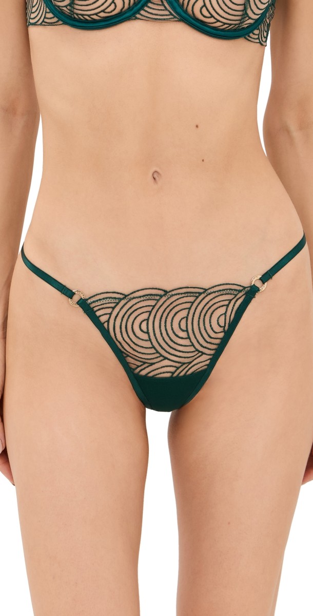 Bluebella Aster Thong Botanical Garden Green/Sheer