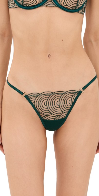 Bluebella Aster Thong Botanical Garden Green/Sheer