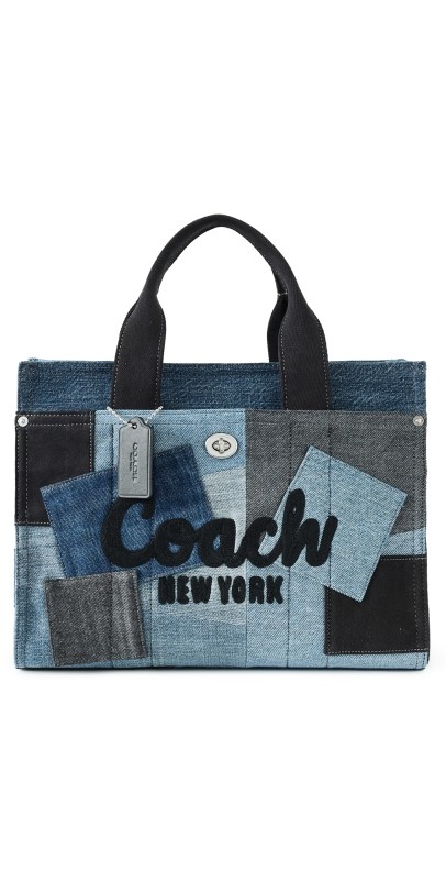 Coach Denim Patchwork Cargo Tote LH/Denim Mult