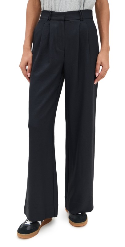 Rhone Horizon Wide Leg Trousers Pure Black
