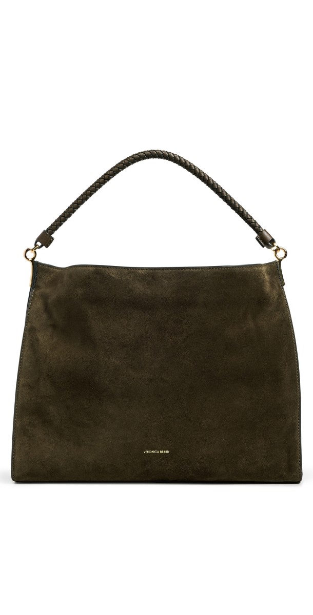 Veronica Beard Suede Vida Hobo Bag Cypress