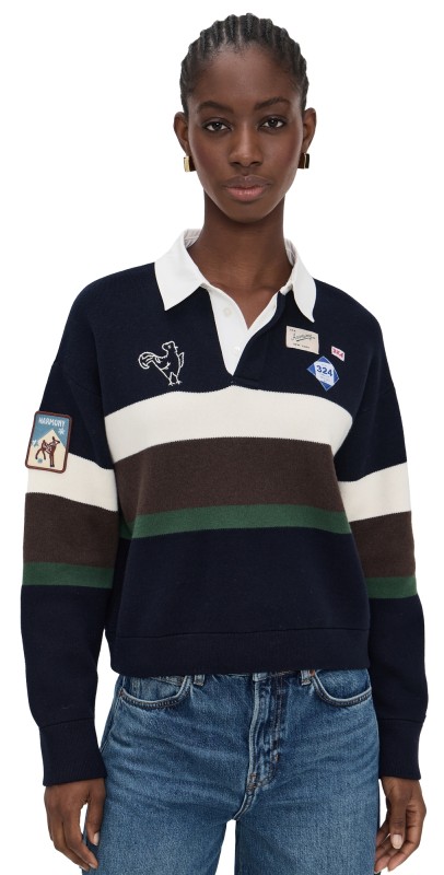Sea Arther Varsity Knit Rugby Shirt Multi