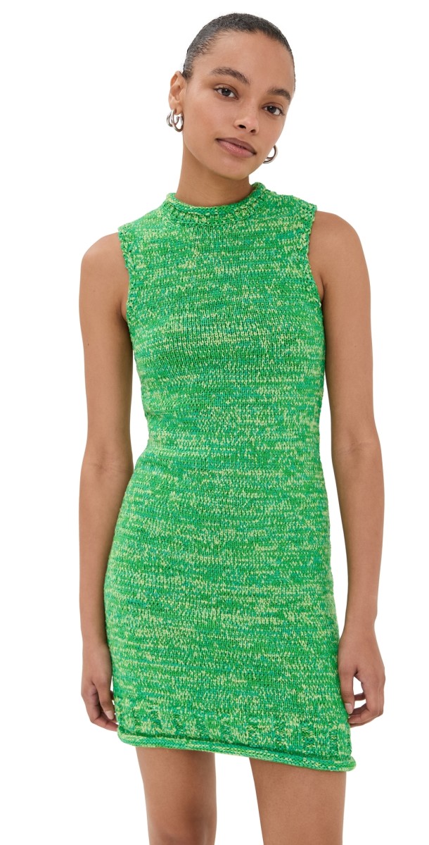 JW Anderson Space Dye Mini Dress Apple