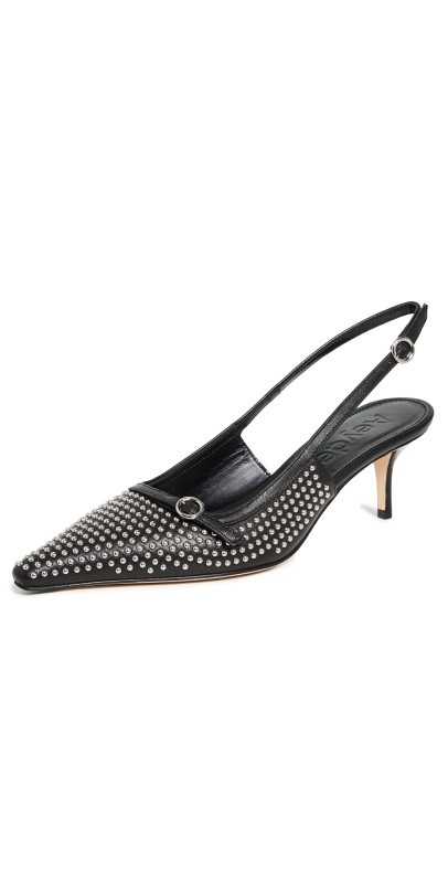 AEYDE Saba Mini Studs Nappa Leather Black Pumps Black