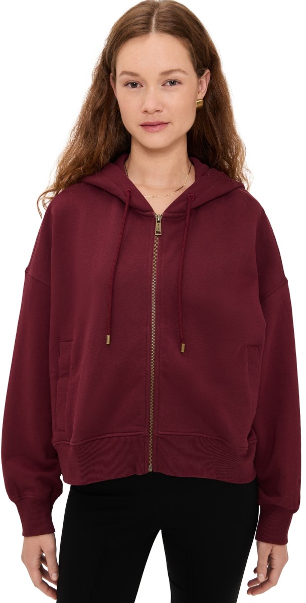The Upside Ryder Jude Crop Hoodie Bordeaux