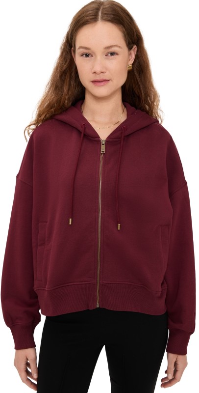 The Upside Ryder Jude Crop Hoodie Bordeaux