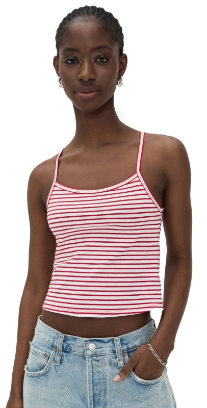 Joe's Jeans The Everyday Tank White/Cherry Red