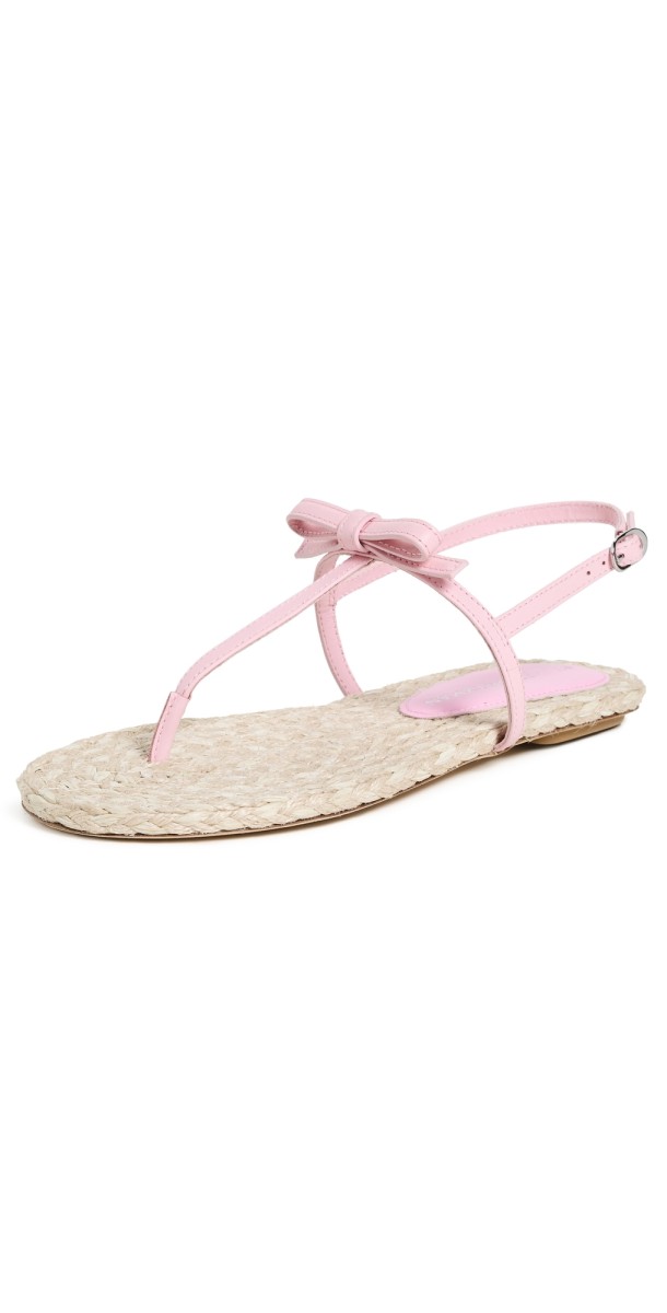Stuart Weitzman Felicity Espadrille Sandals Pink Marshmallow/Natural