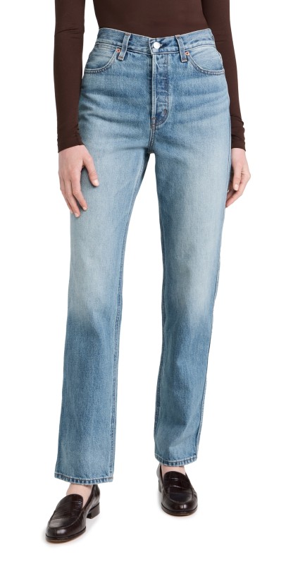 Alex Mill The Carla High Rise Straight Jeans Vintage Light Wash