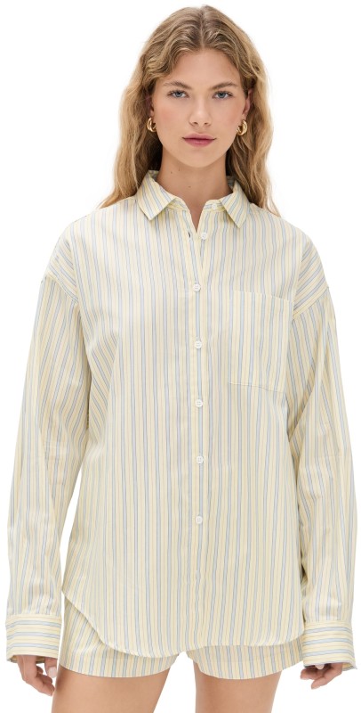 Joe's Jeans The Boyfriend Button Down Shirt Anise Flower Varig