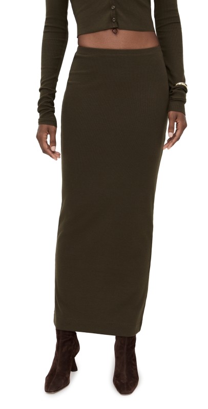 Éterne Butter Rib Emma Skirt Moss