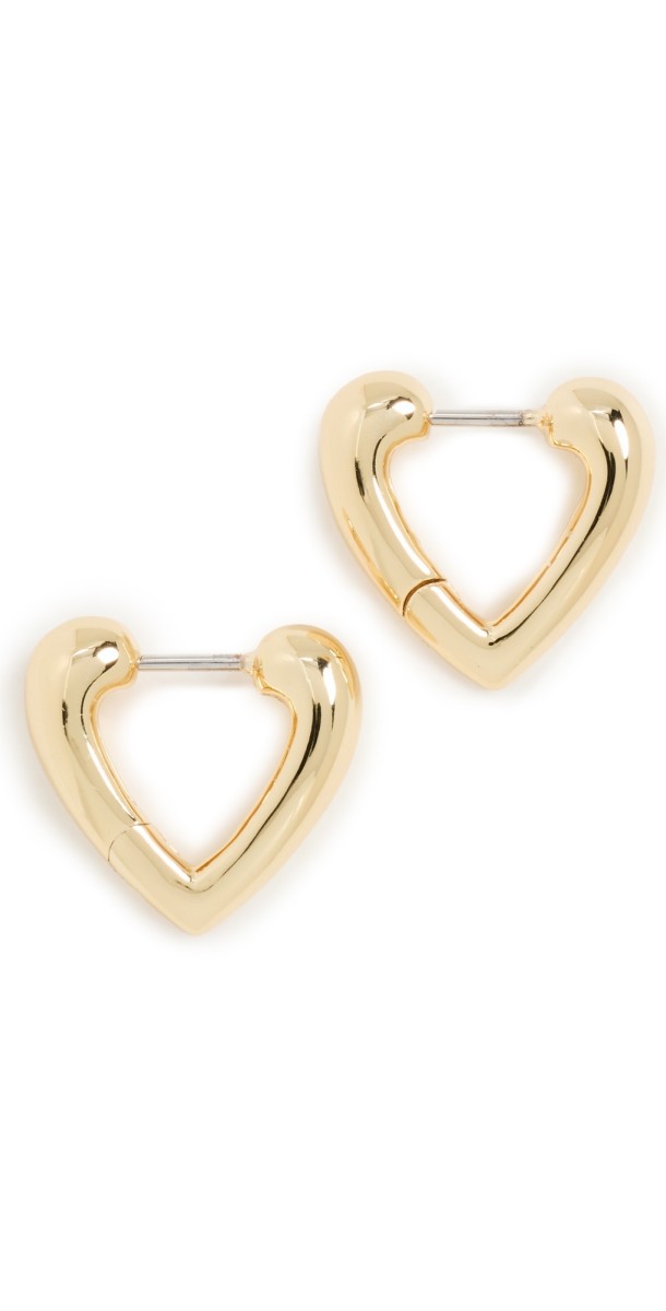 Gorjana Amour Heart Huggies Gold