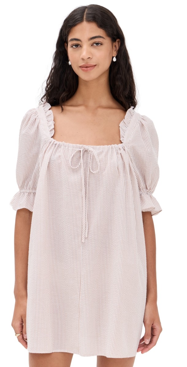 o. p.t Allegra Mini Dress Biscotti Stripe