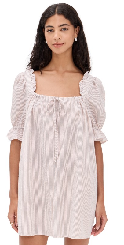 o. p.t Allegra Mini Dress Biscotti Stripe
