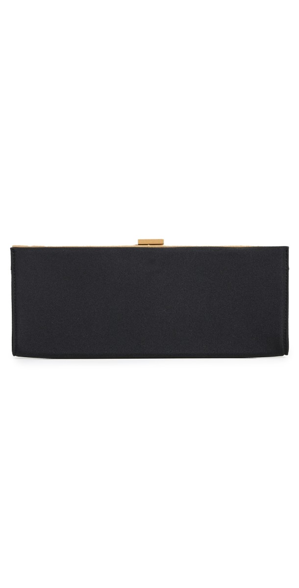 NEOUS Metis Crepe De Chine Clutch Black