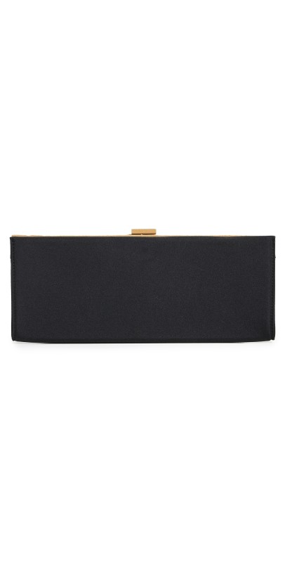 NEOUS Metis Crepe De Chine Clutch Black