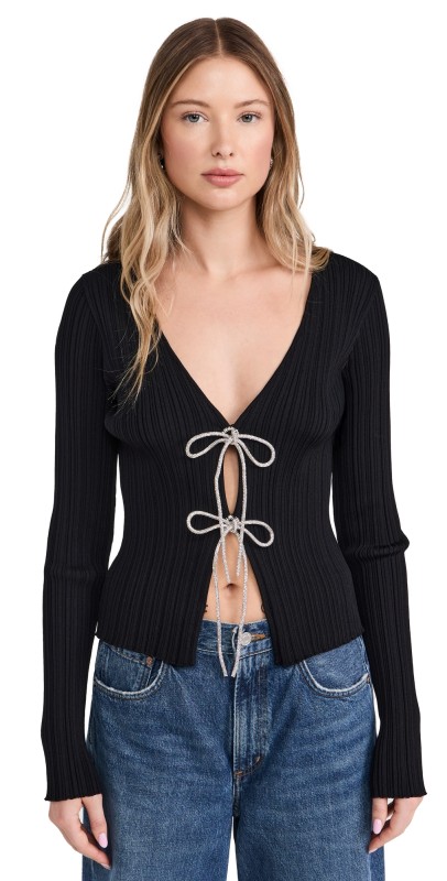 WAYF Elsa Knit Top Black