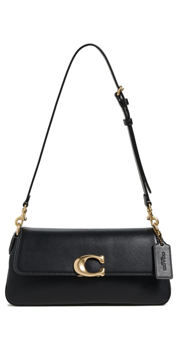 Coach Refined Calf Leather Jet Shoulder Bag B4/BLACK