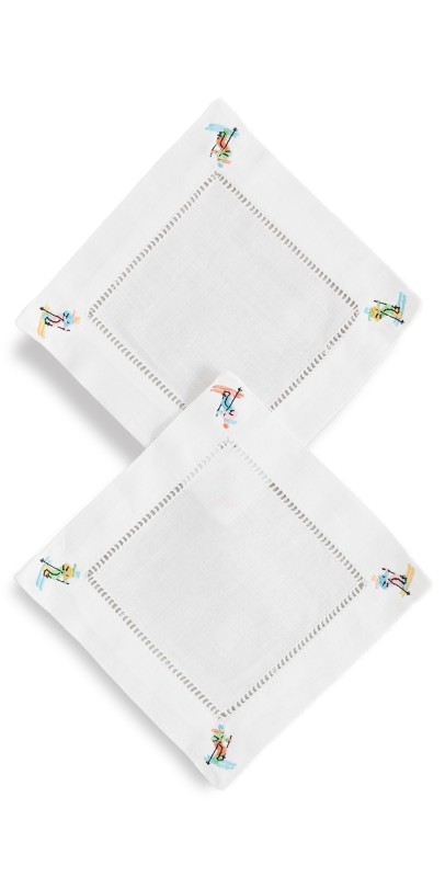 Abbode Skier Napkins Whit