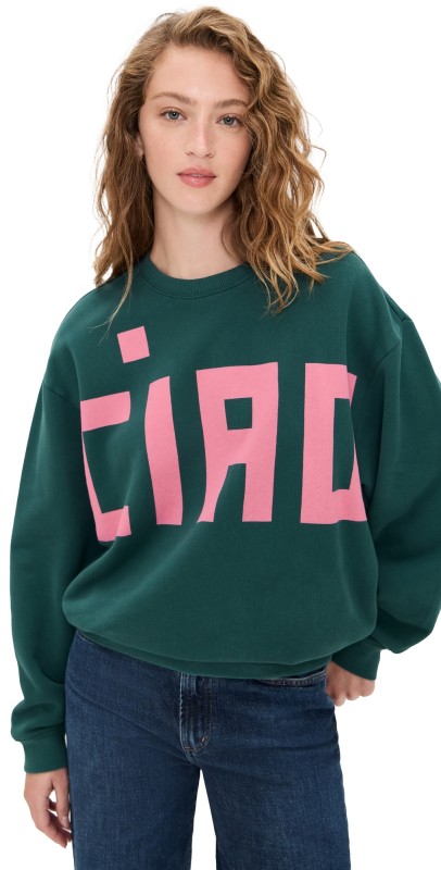 Clare V. Oversized Sweatshirt Deep Pine