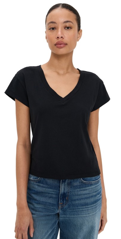 Z Supply Modern V Neck Tee Black
