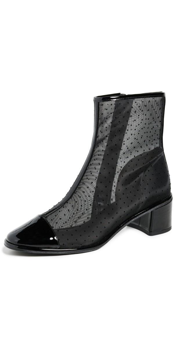 Tory Burch Cap Toe Heel Ankle Boots 50mm Nero/Perfect Black