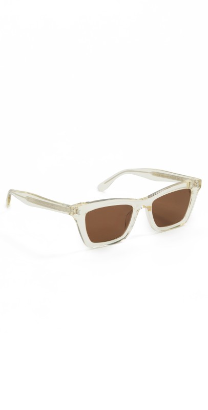 Illesteva Portugal Sunglasses Champagne w/ Brown Flat Lenses