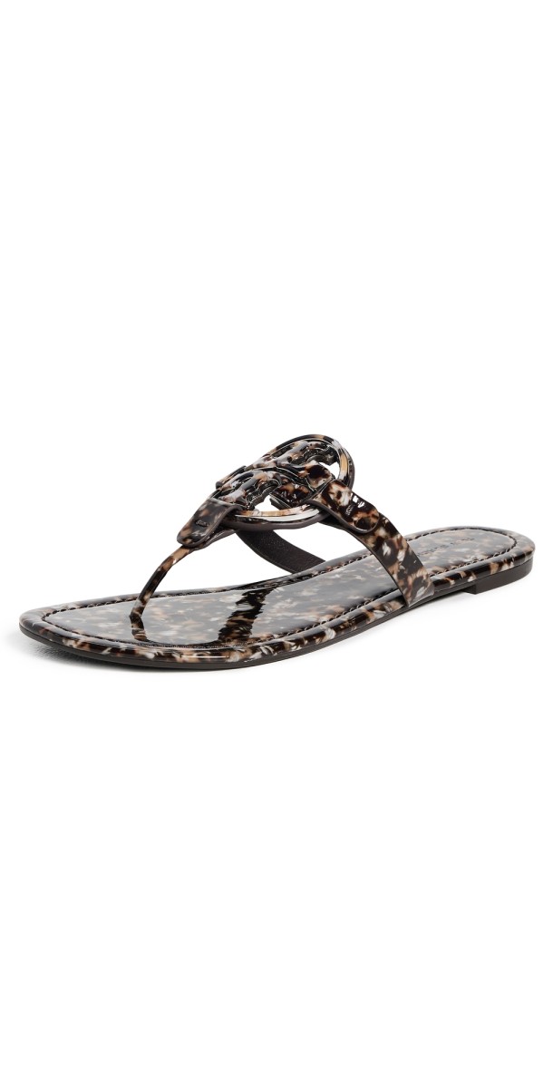 Tory Burch Resin Miller Sandals Caramel/Multi