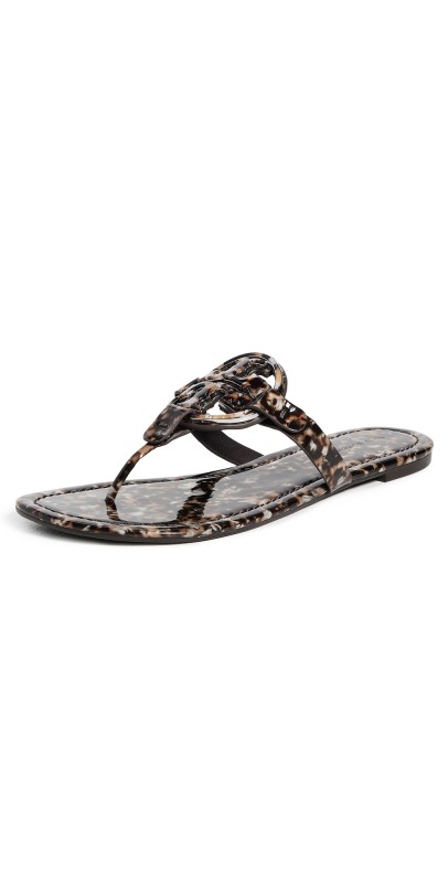 Tory Burch Resin Miller Sandals Caramel/Multi
