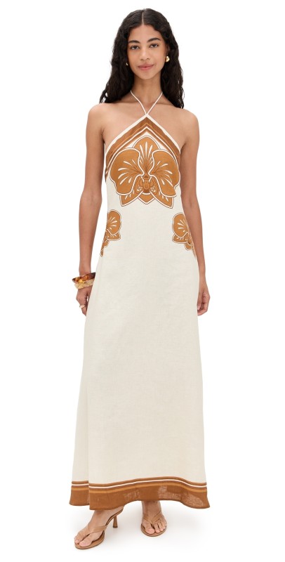 Shani Shemer Kora Maxi Dress Brown Print