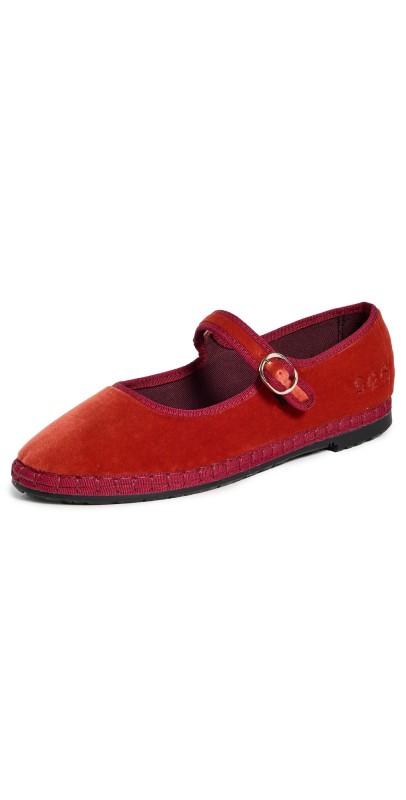 Flabelus x Sea NYC Terracota Mary Jane Flats Terracotta