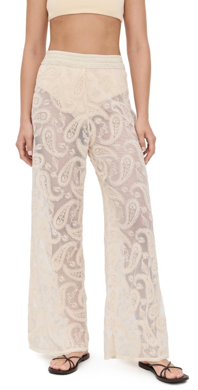 Dress To Lace Wise Leg Pants Off White