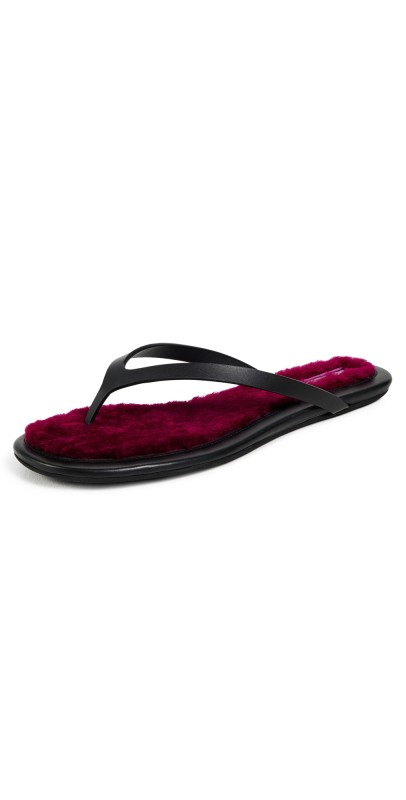 Christopher Esber Joan Flip Flops Maroon/Black