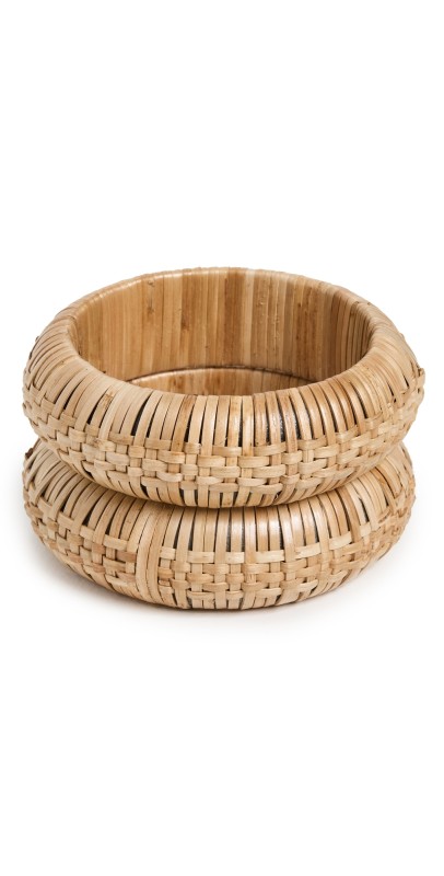 SHASHI Jacques Bangle Set Beig