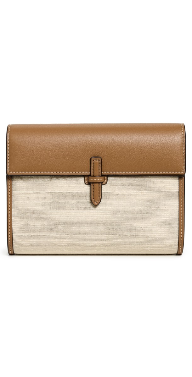 Hunting Season Small Soft Clutch In Natural Fiber Camel