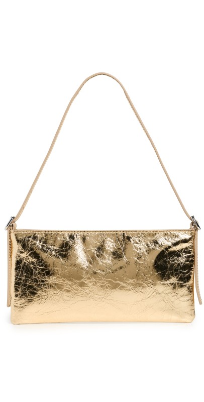 Madewell Slouch Mini Shoulder Metallic Gold Metallic
