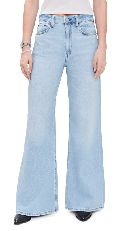 Polo Ralph Lauren 3x1 Rigid Denim Standard Wide Leg Pants Novera Wash