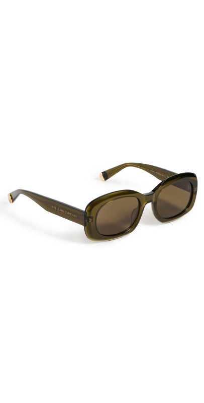 Stella McCartney Medallion Sunglasses Shiny Dark Green/Gr
