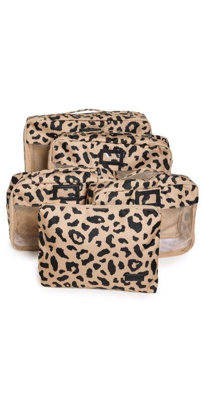 CALPAK 5 Piece Packing Cube Set Cheetah